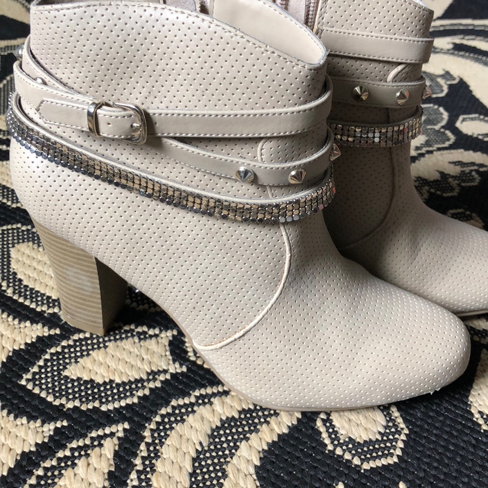 Jennifer Lopez studded ankle heeled boots